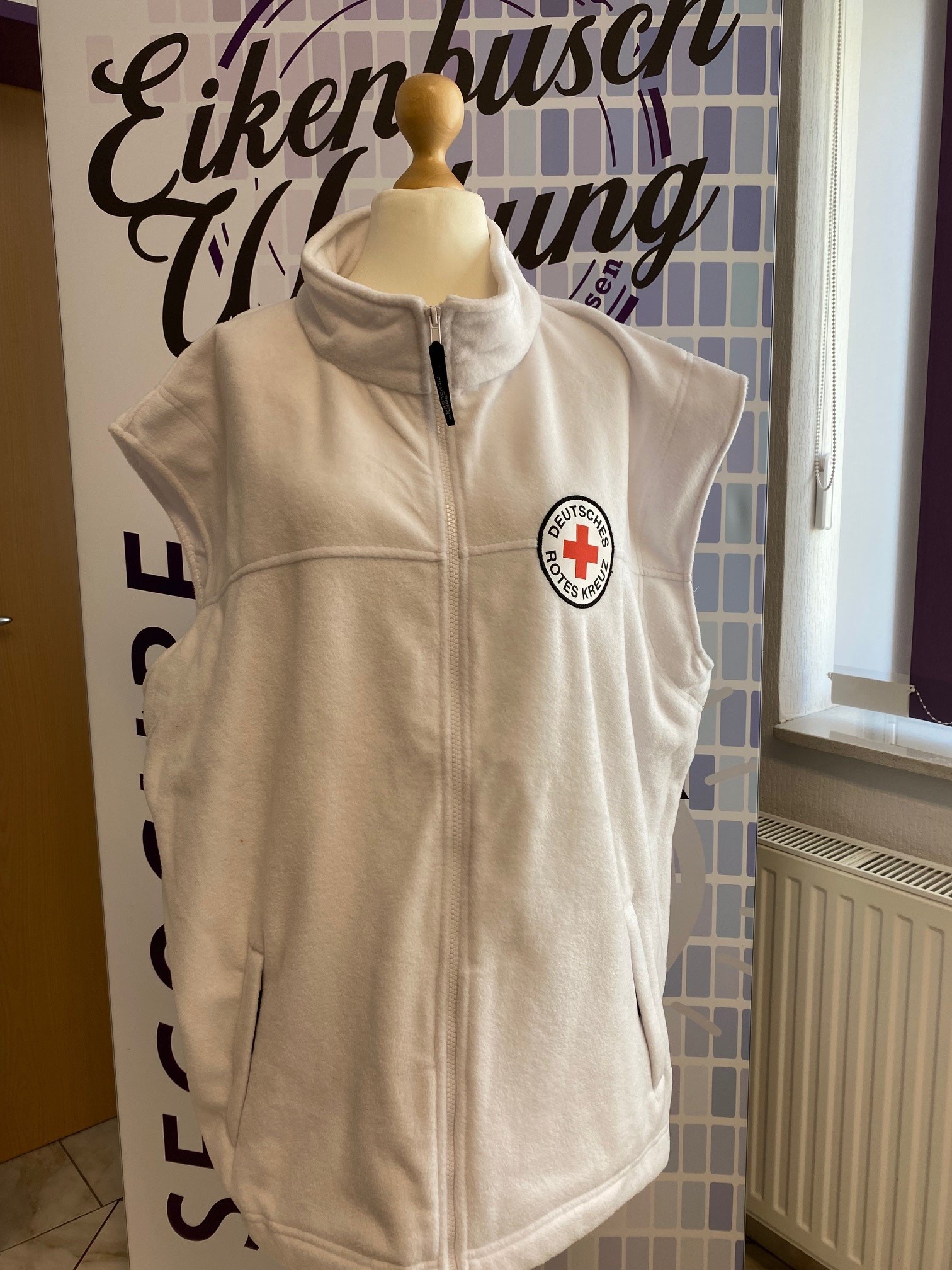 DamenFleece Weste  weiß Gr. 4XL