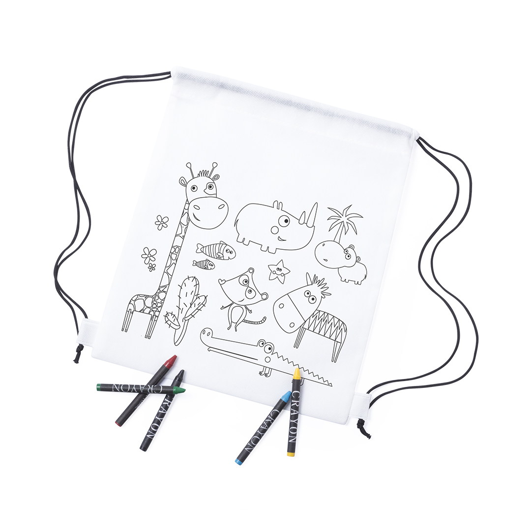 Weißer Non-Woven Rucksack