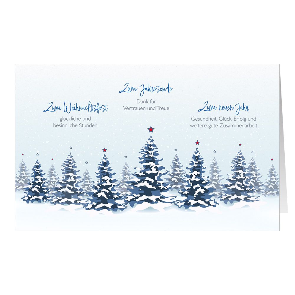 Weihnachtskarte zum Aufklappen