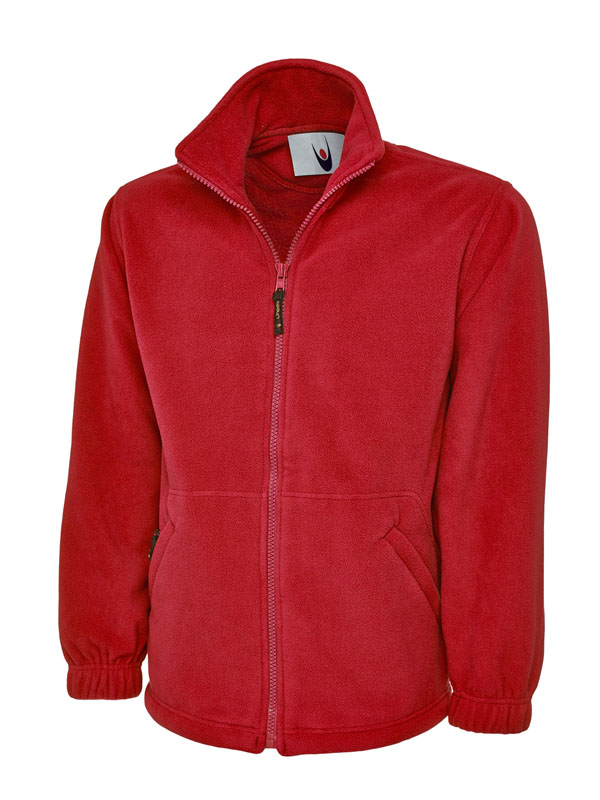 Damen und Herren Fleece-Jacke, rot