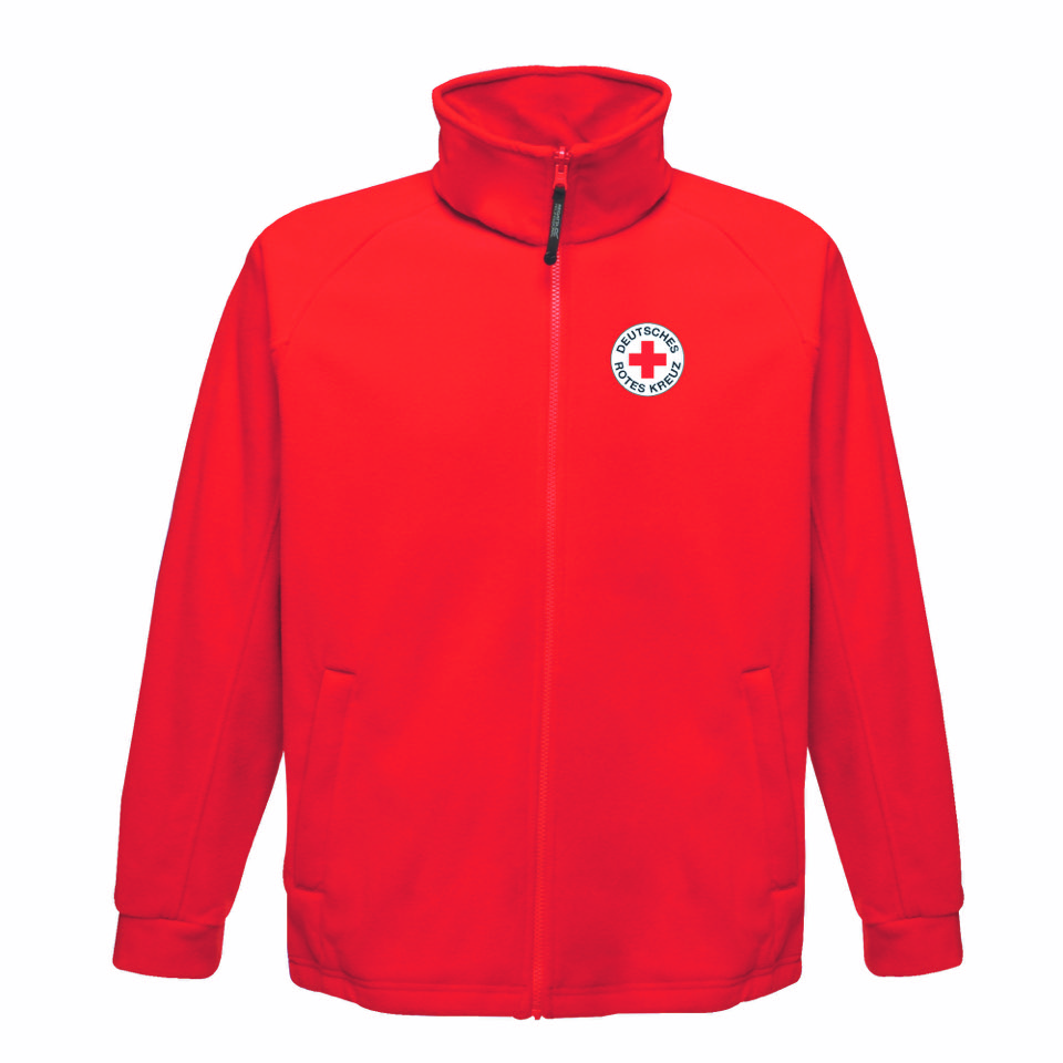 Fleece-Jacke, leuchtrot Gr. S - 4 XL